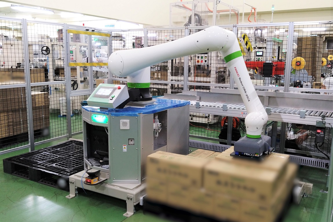 KD社様へのパレタイズ自動化提案の導入後の様子